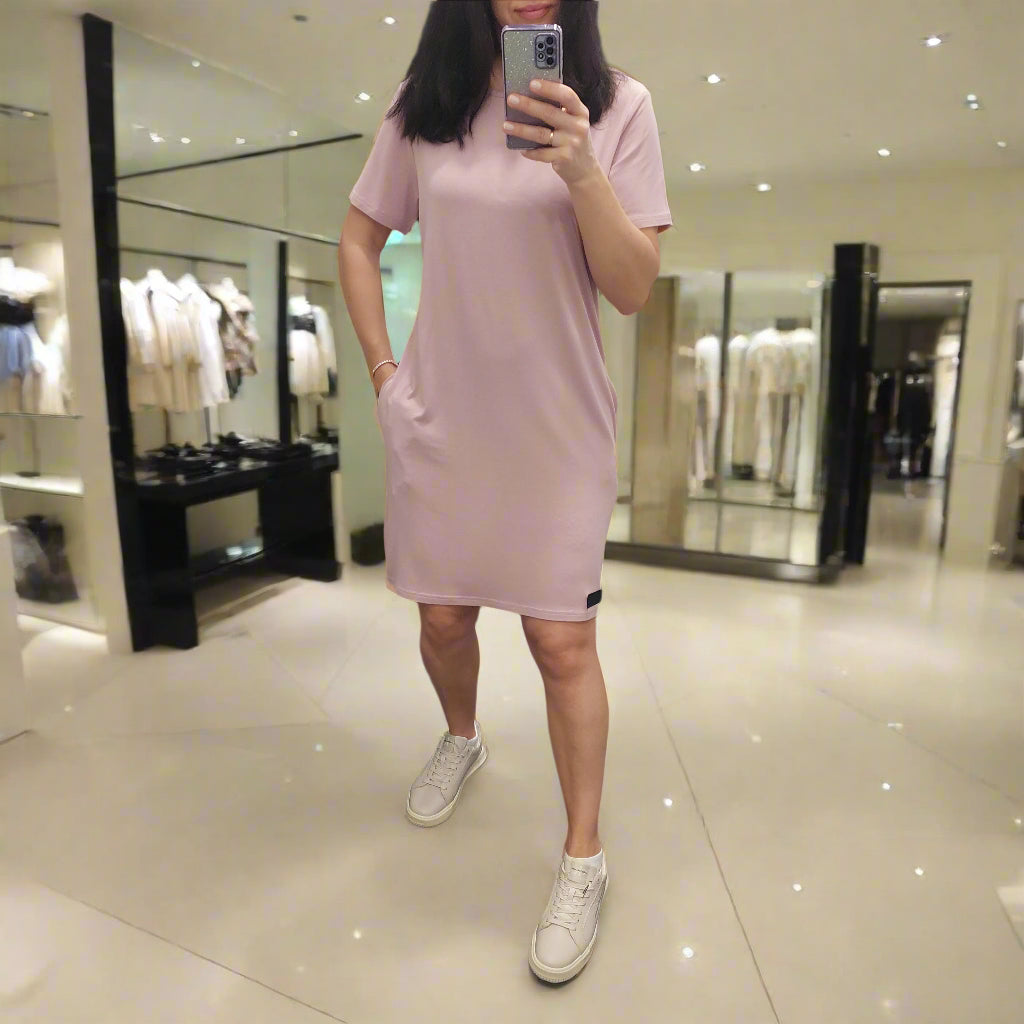 PEPPER Blush Pink bamboo suknelė moterims