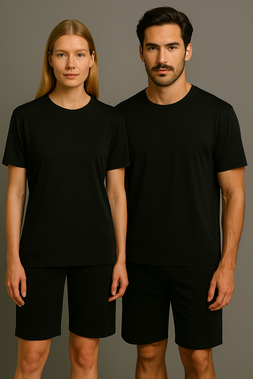 PEPPER UNISEX Daily Fit Black bamboo marškinėliai