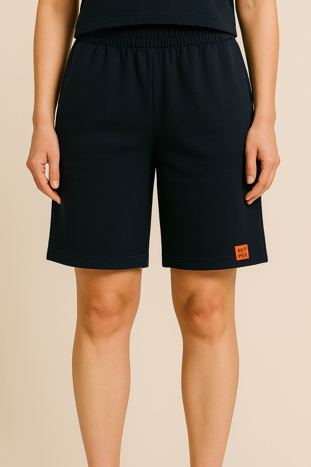 PEPPER Navy one size ilgesni šortai moterims