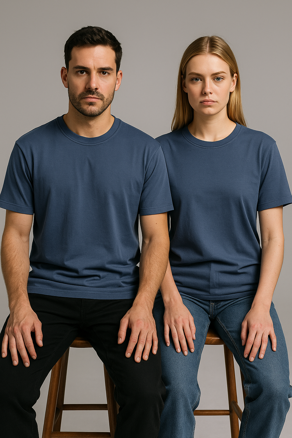 PEPPER UNISEX Daily Fit Dusty Navy marškinėliai