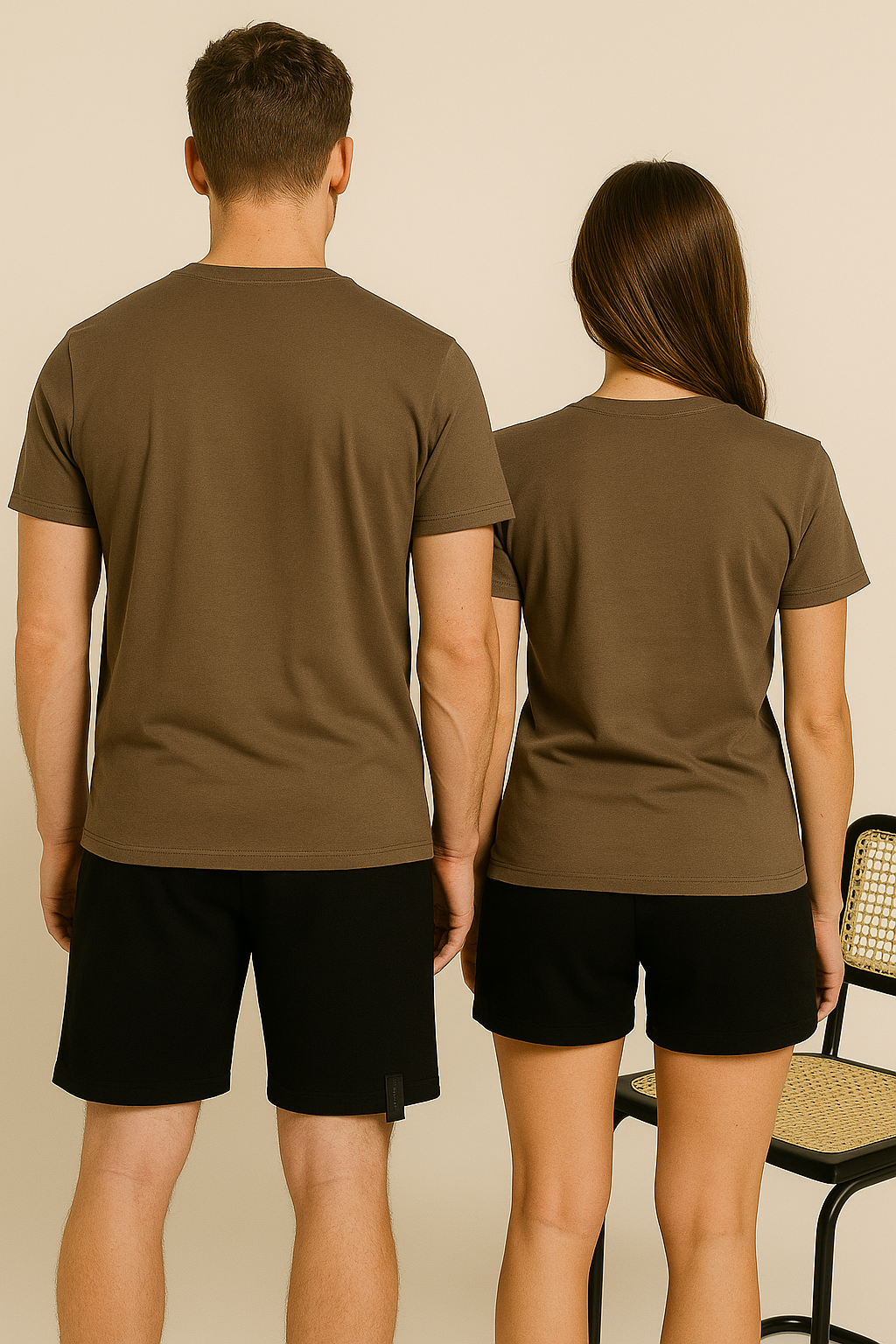 PEPPER UNISEX Daily Fit Camel marškinėliai