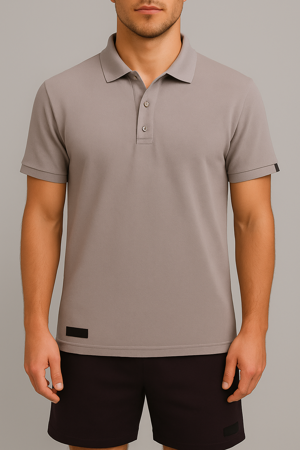 PEPPER Silver Pique T-shirt for men