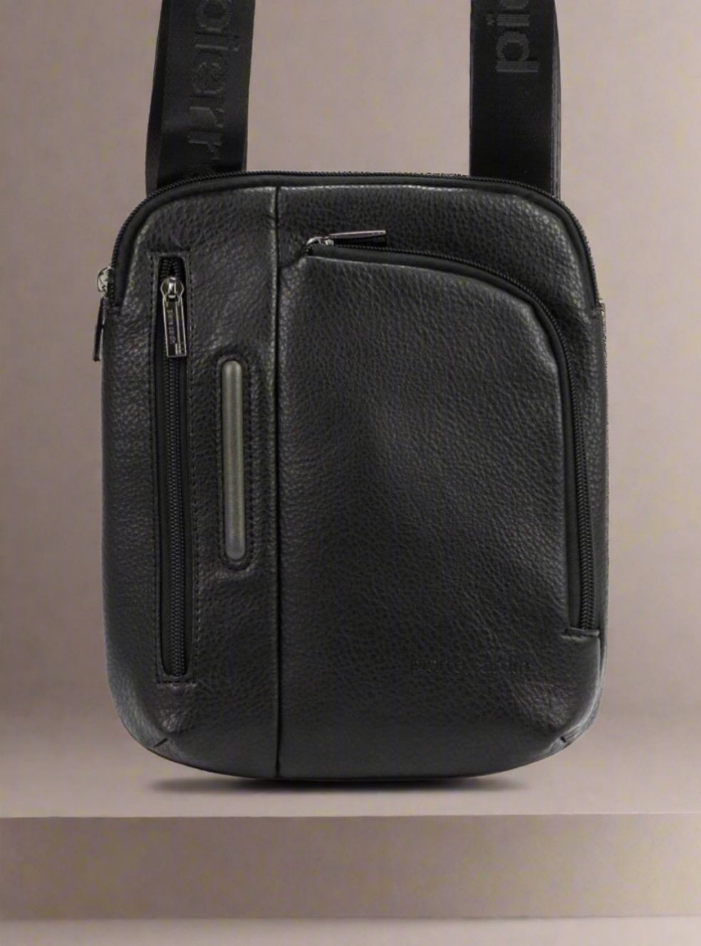 Pierre Cardin black eco leather handbag for men