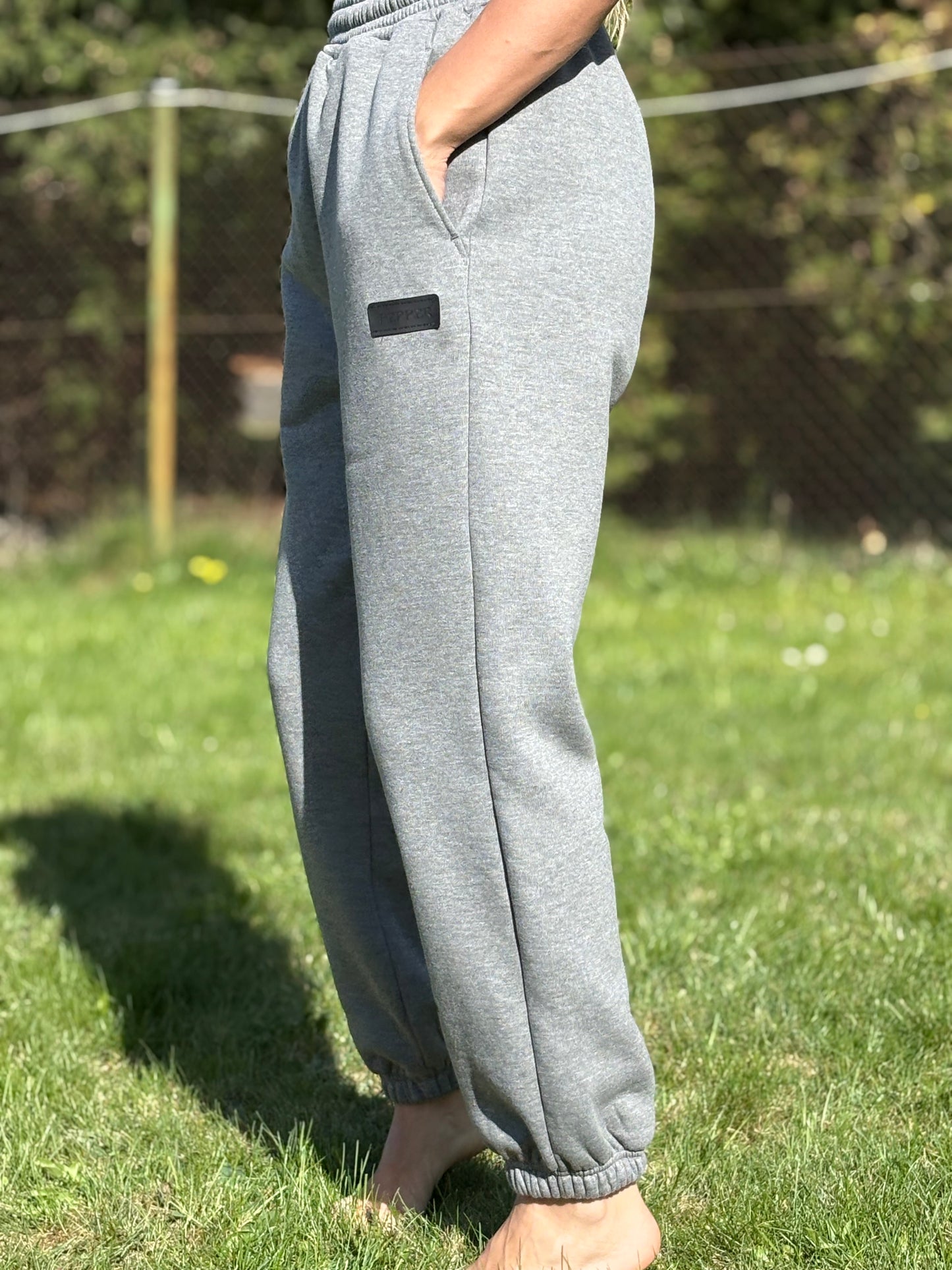 PEPPER UNISEX Magic Grey kelnės su pūkeliu