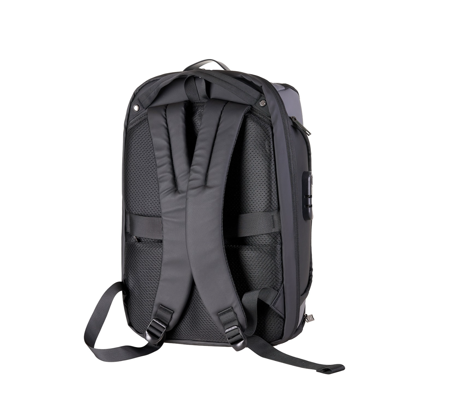 Pierre Cardin black backpack with lock for men