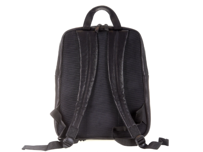 Pierre Cardin black leather backpack