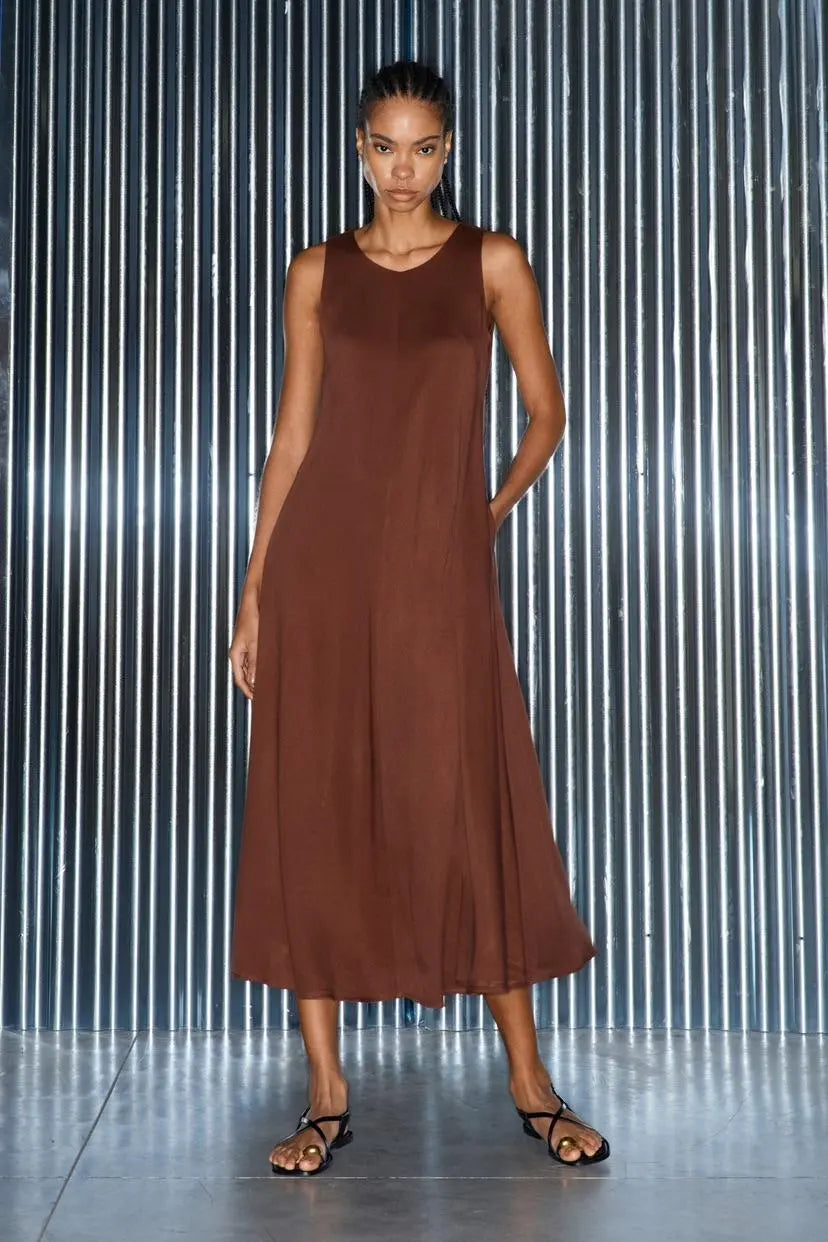 Lumina ruda suknelė moterims