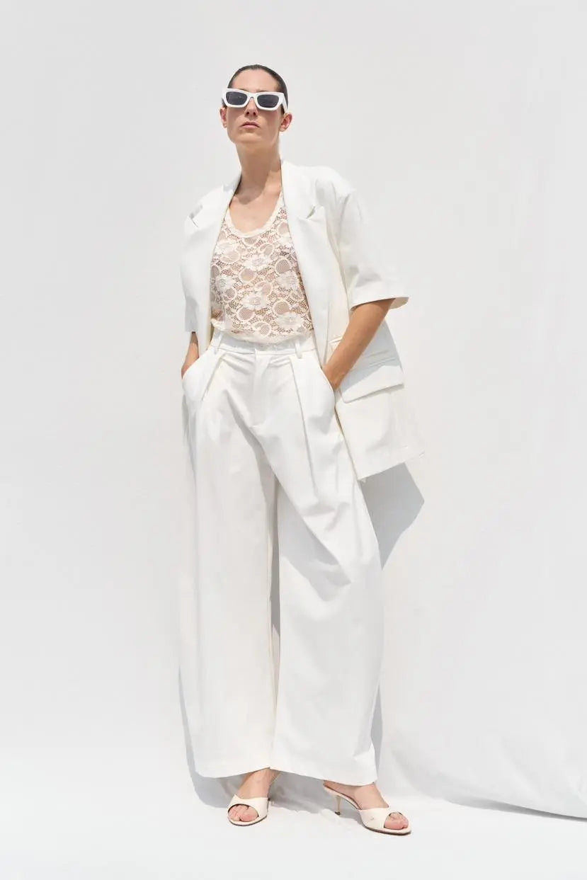 LUMINA white pants for women