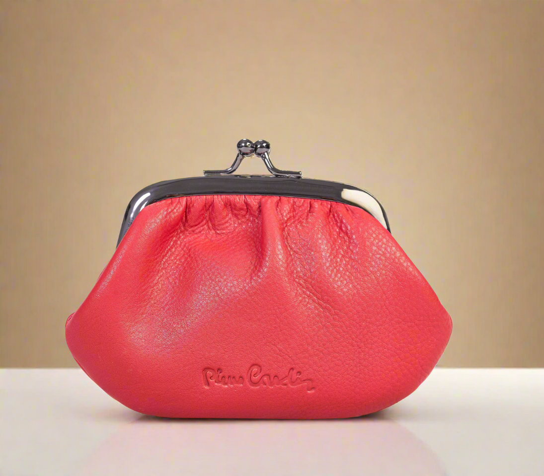 Pierre Cardin raudona maža piniginė moterims
