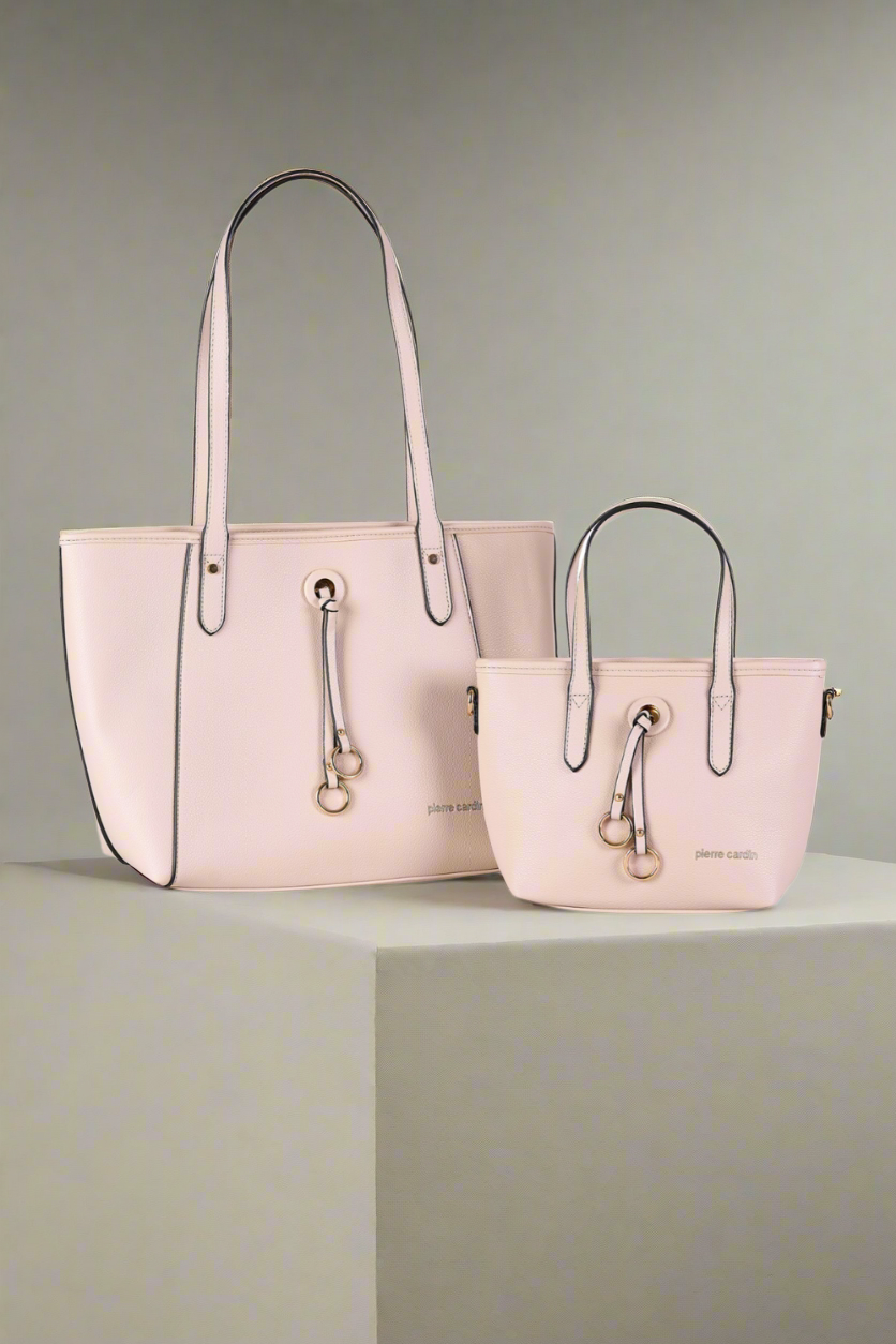 Pierre Cardin eco leather beige handbag for women