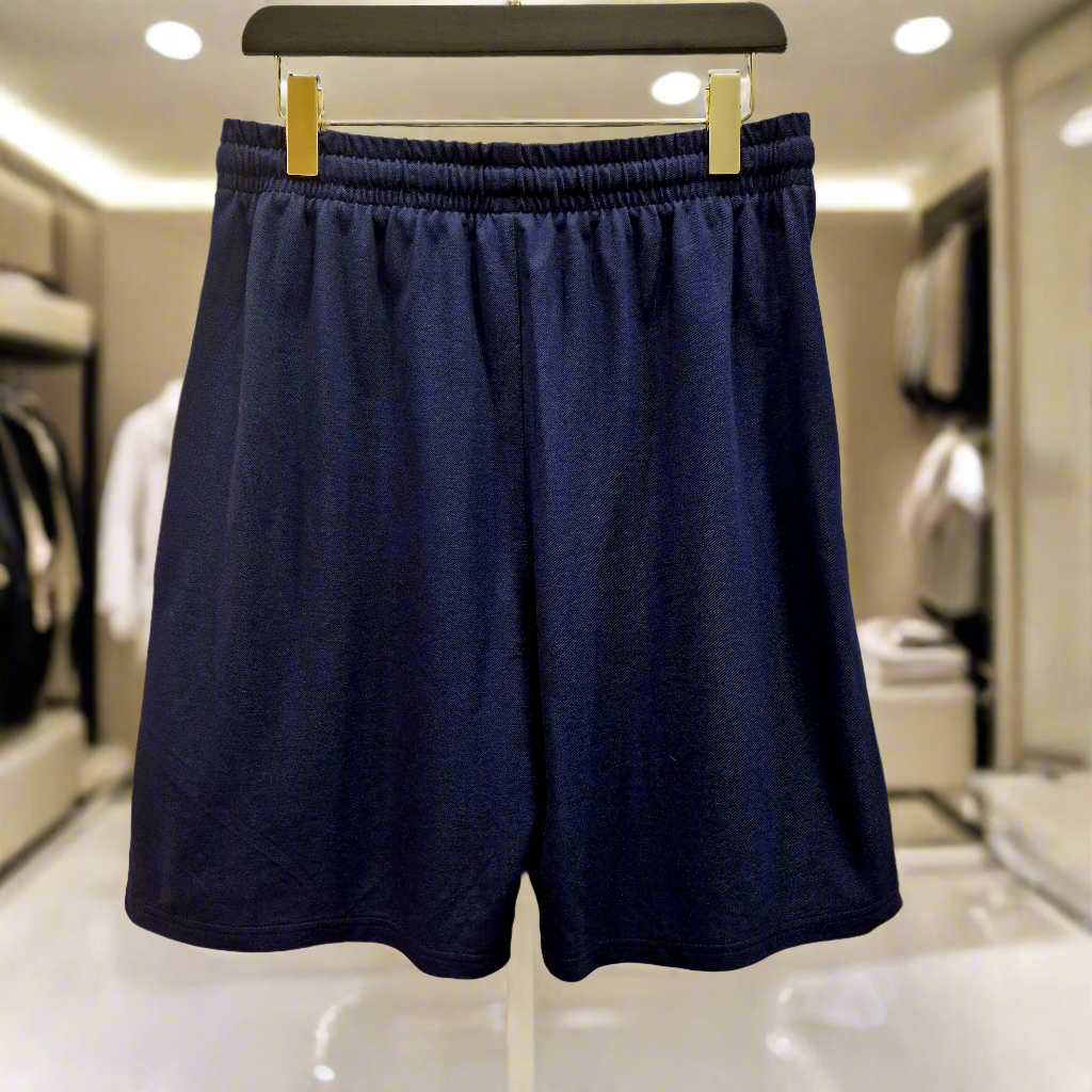 PEPPER UNISEX Pique Oversized Navy Shorts