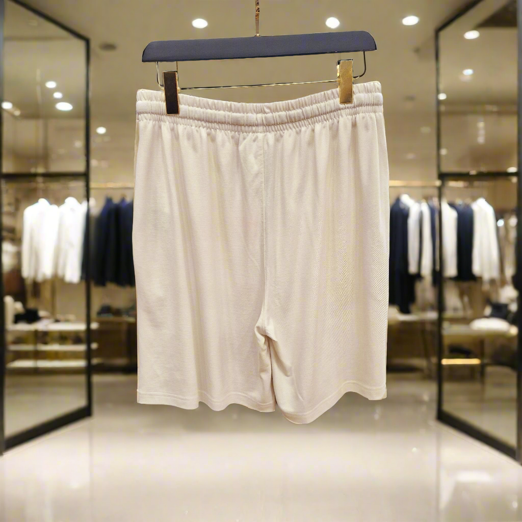 PEPPER Beige Pique oversized shorts for men