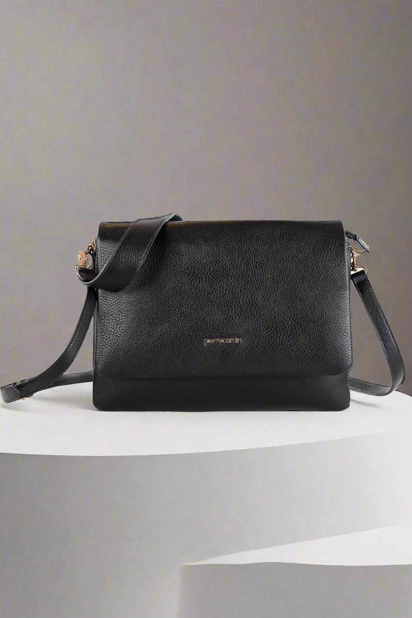 Pierre Cardin eco leather black handbag for women