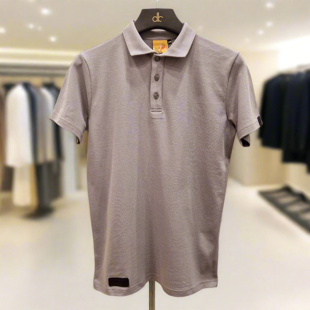 PEPPER Silver Pique T-shirt for men