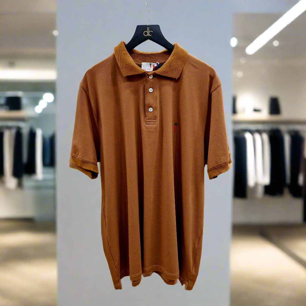 CIRKOLO VELA brown polo shirt for men