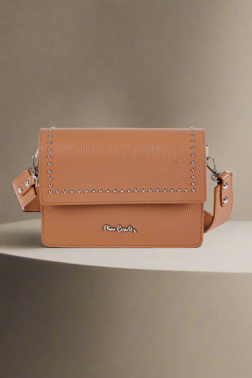 Pierre Cardin caramello leather handbag for women
