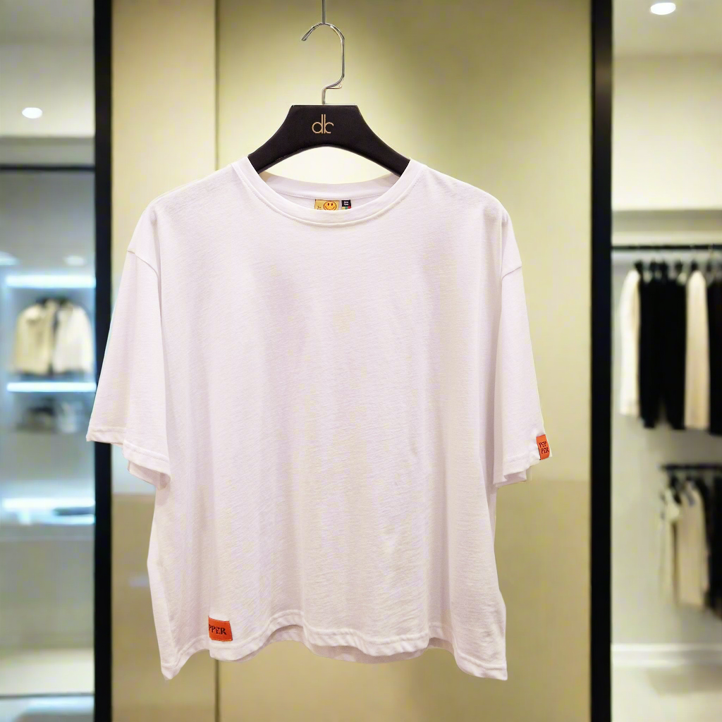 PEPPER White One Size ploni marškinėliai moterims