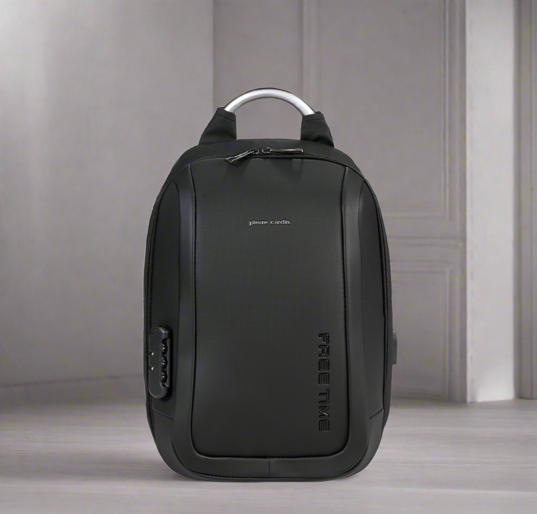 Pierre Cardin eco leather unisex travel backpack 4452