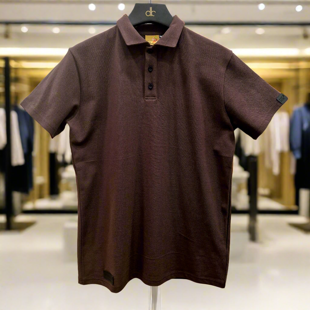 PEPPER Chocolate Pique T-shirt for men