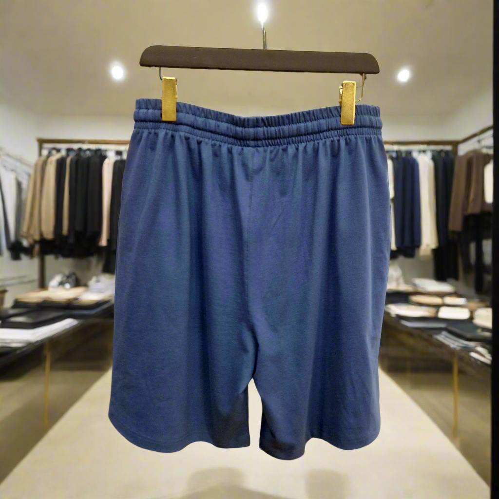 PEPPER Dusty Navy Pique oversized shorts for men