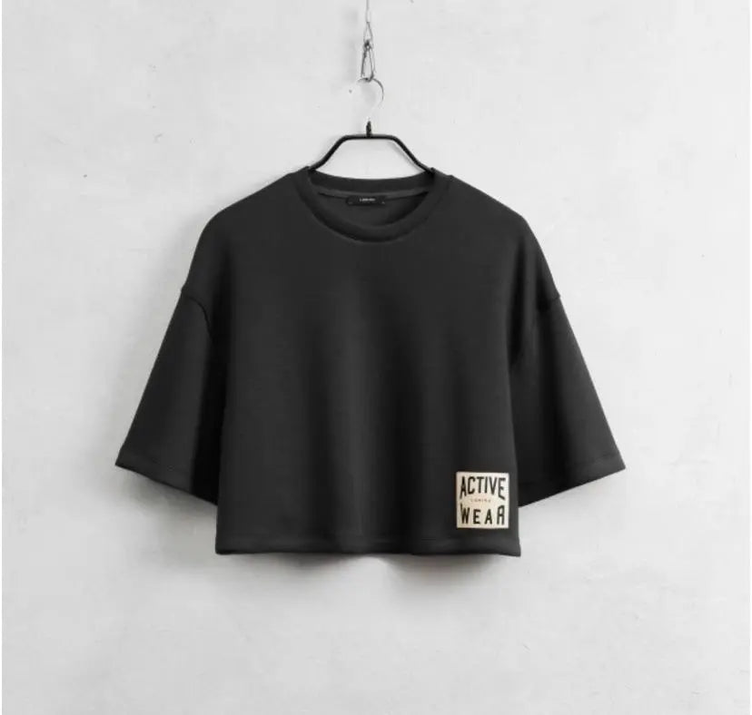 LUMINA juodi marškinėliai  moterims