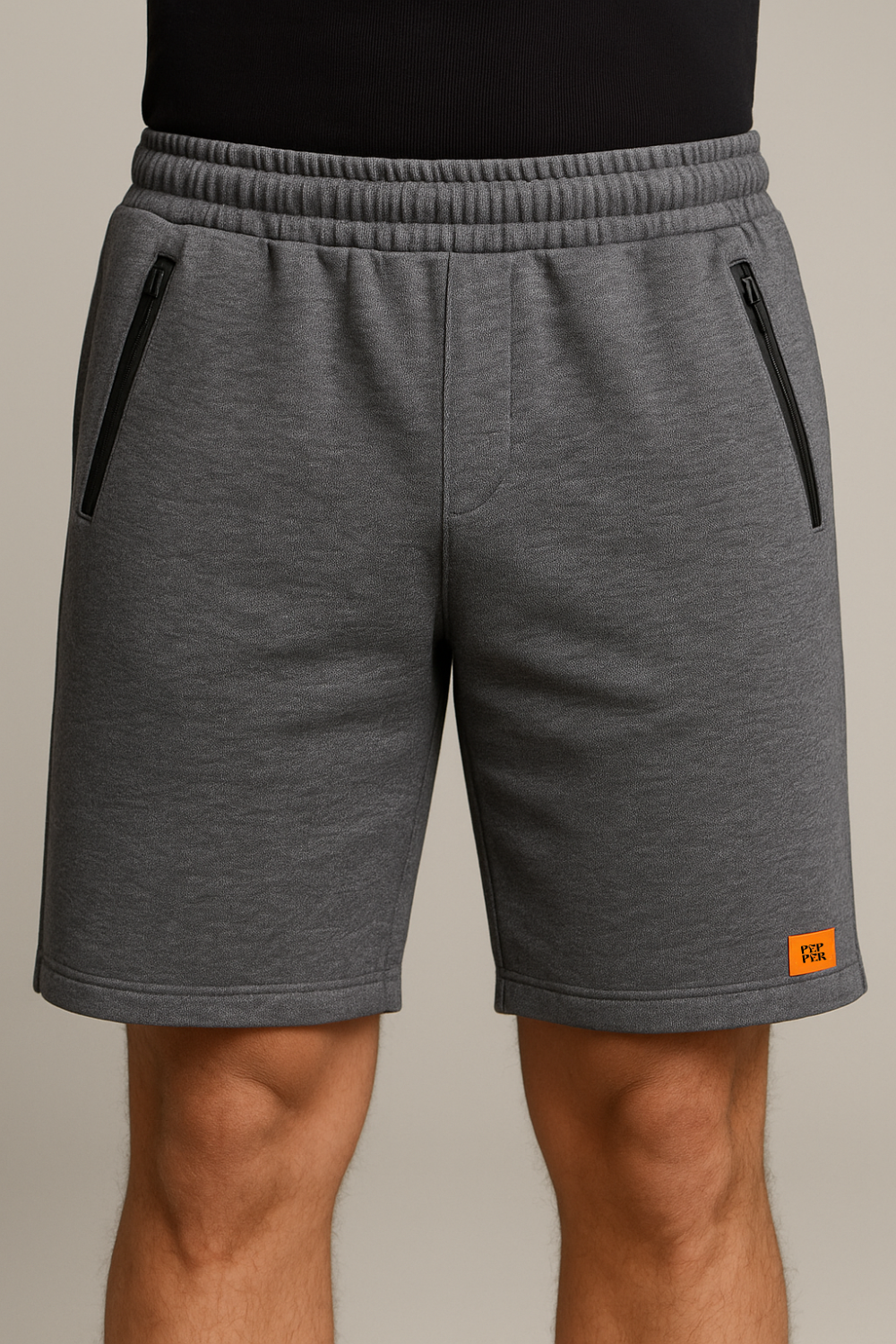 PEPPER UNISEX Comfort Shadow Melange šortai