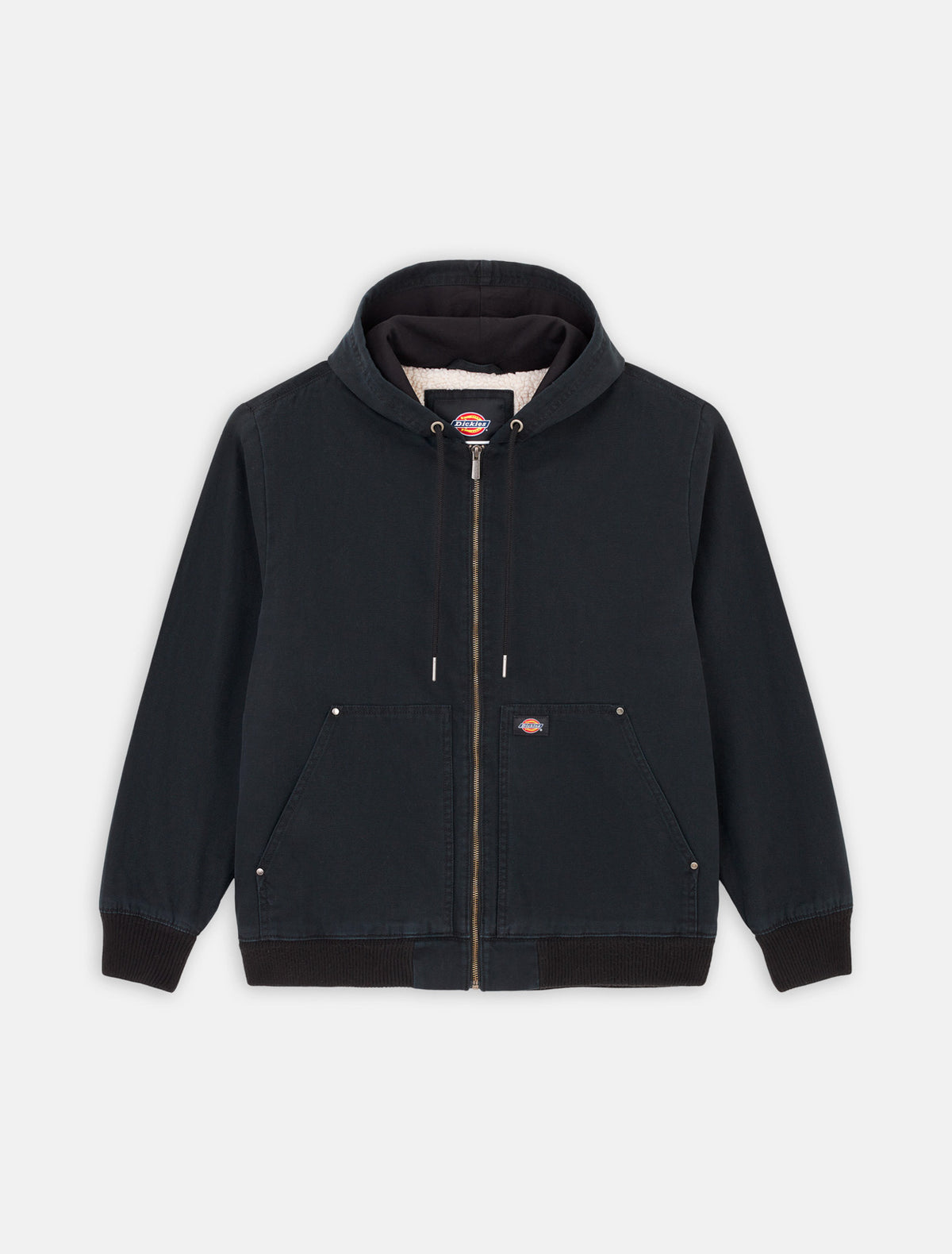 DICKIES juoda striukė su kailiu vyrams