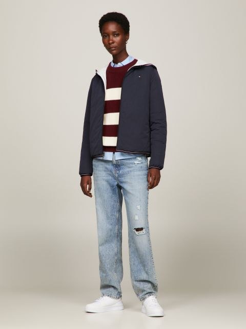 TOMMY HILFIGER dvipusė striukė moterims su gobtuvu