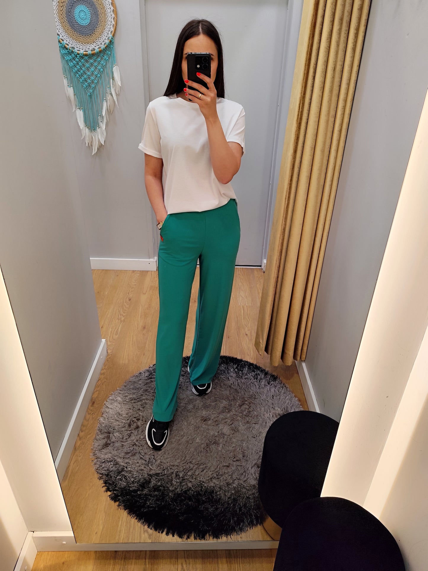 PEPPER hippie blue flared pants for women