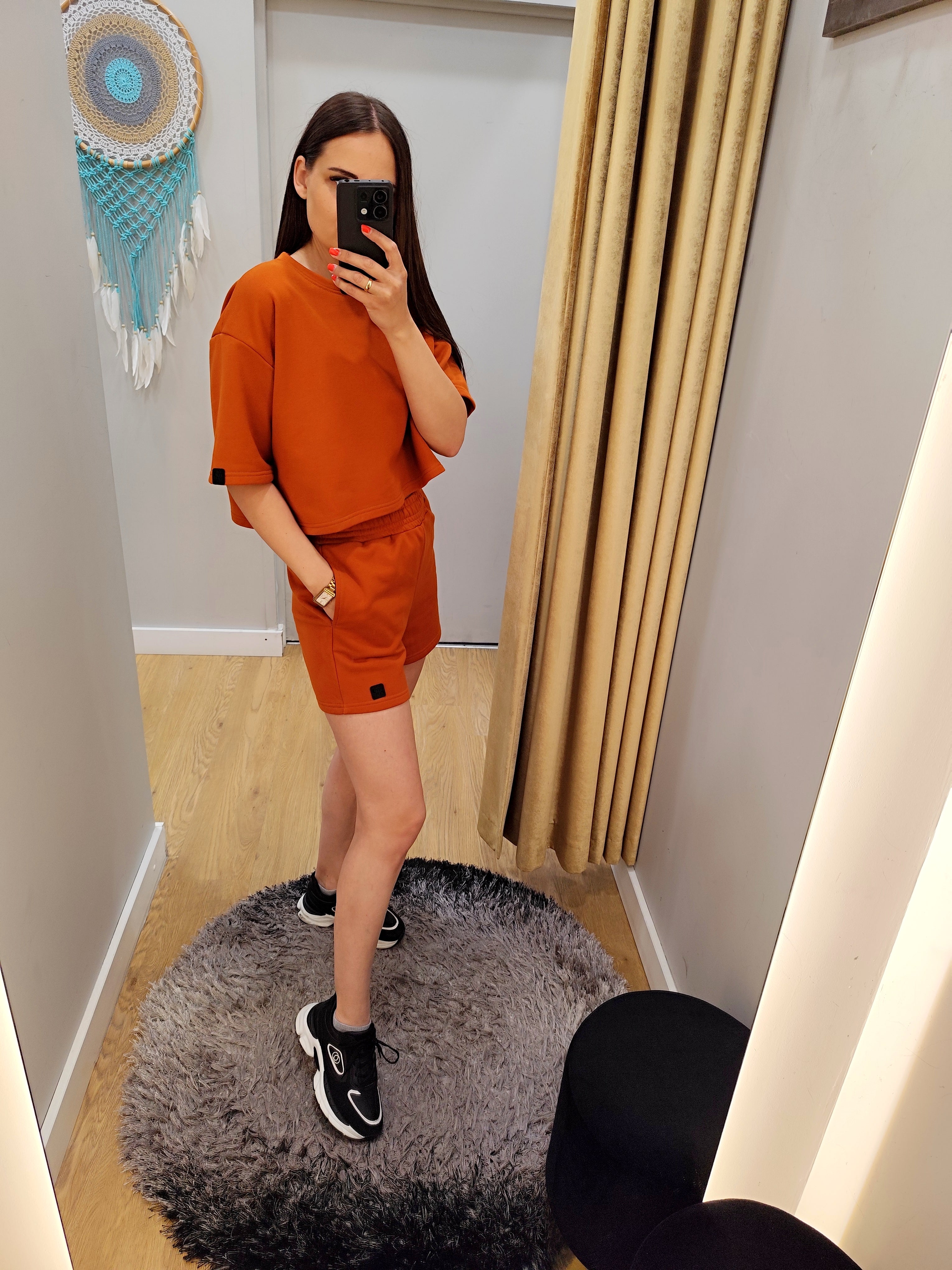 PEPPER crop top orange marškinėliai moterims