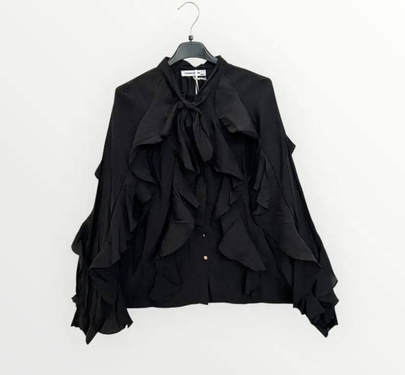 CHANCE OFF black blouse for women
