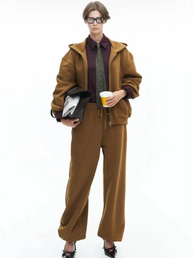 LUMINA rudos laisvalaikio kelnės moterims