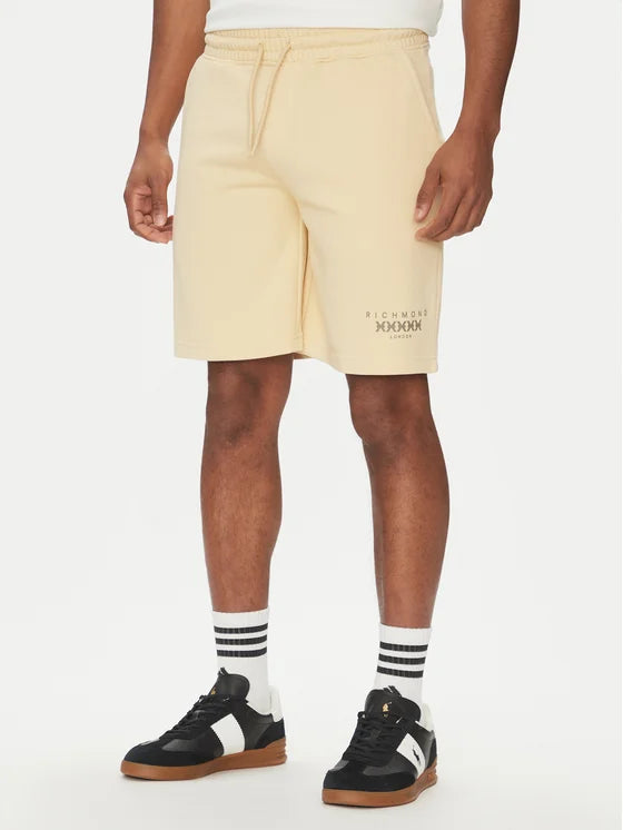 John Richmond cream casual shorts for men