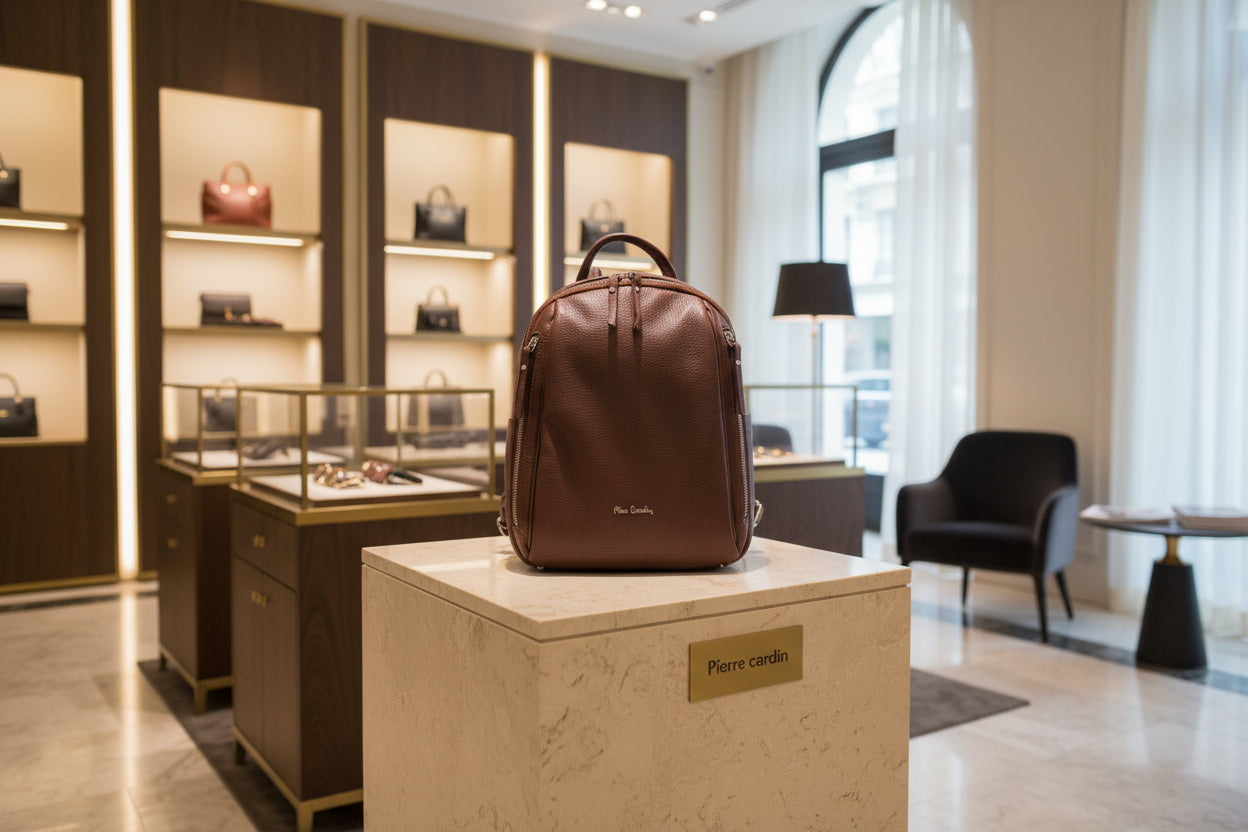 Pierre Cardin natūralios odos kuprinė moterims