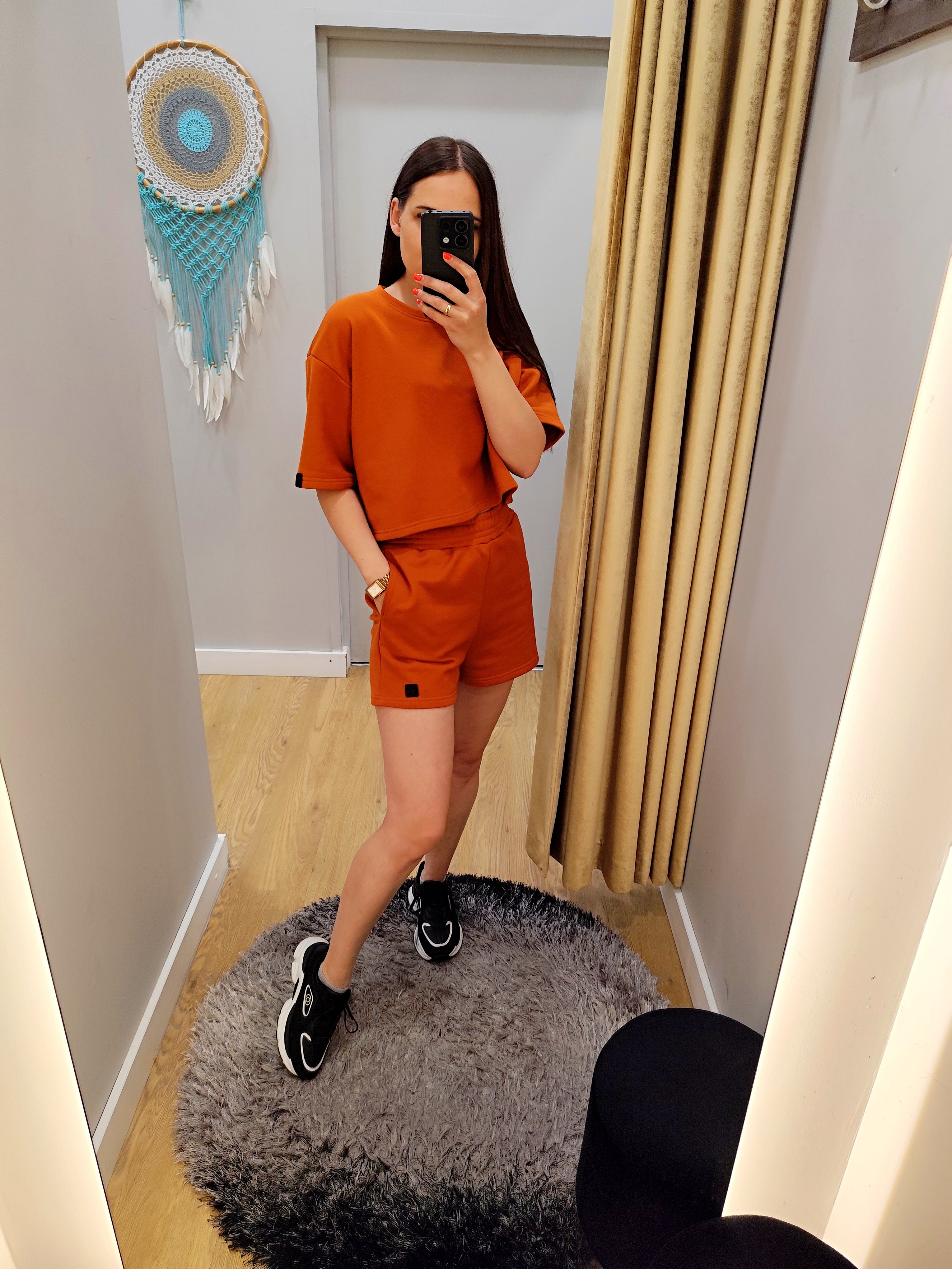 PEPPER crop top orange marškinėliai moterims