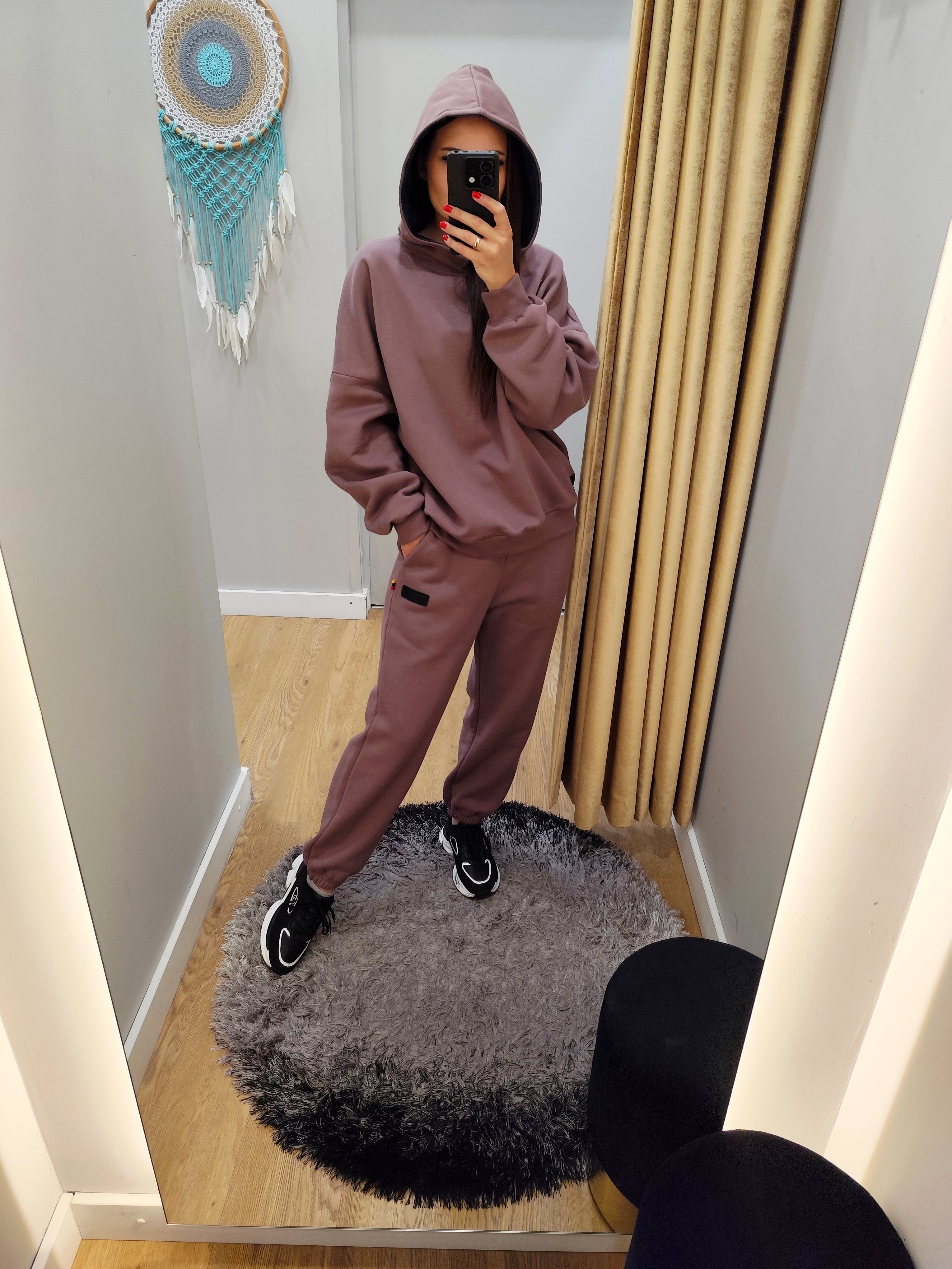 PEPPER UNISEX Coral džemperis su gobtuvu ir pūkeliu