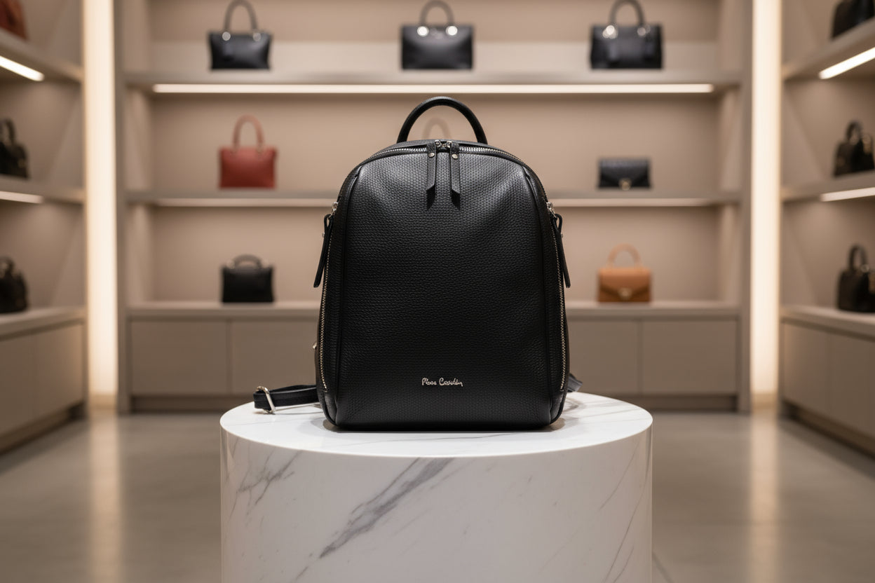 Pierre Cardin natūralios odos kuprinė moterims