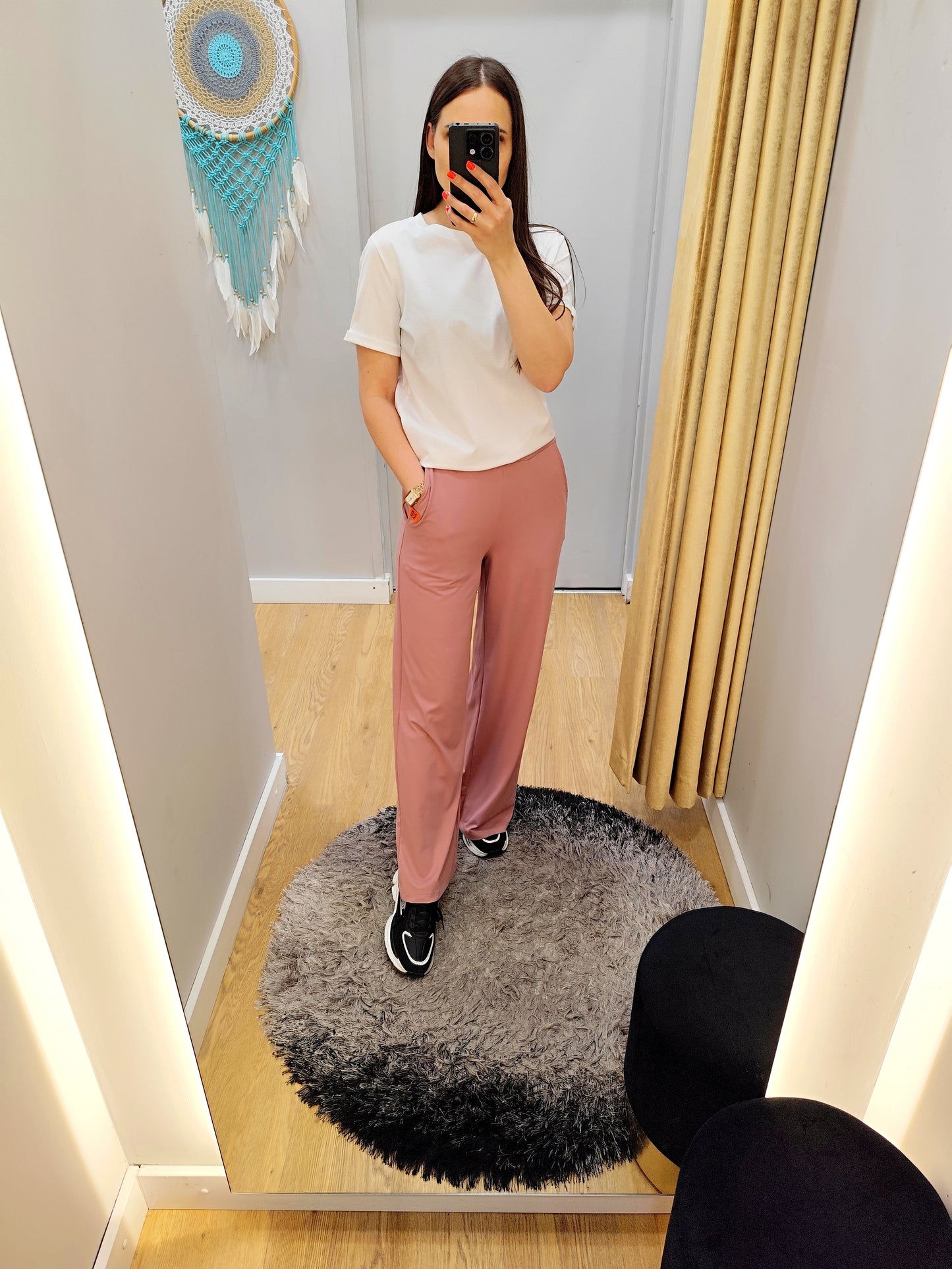 PEPPER Coral flared pants for women