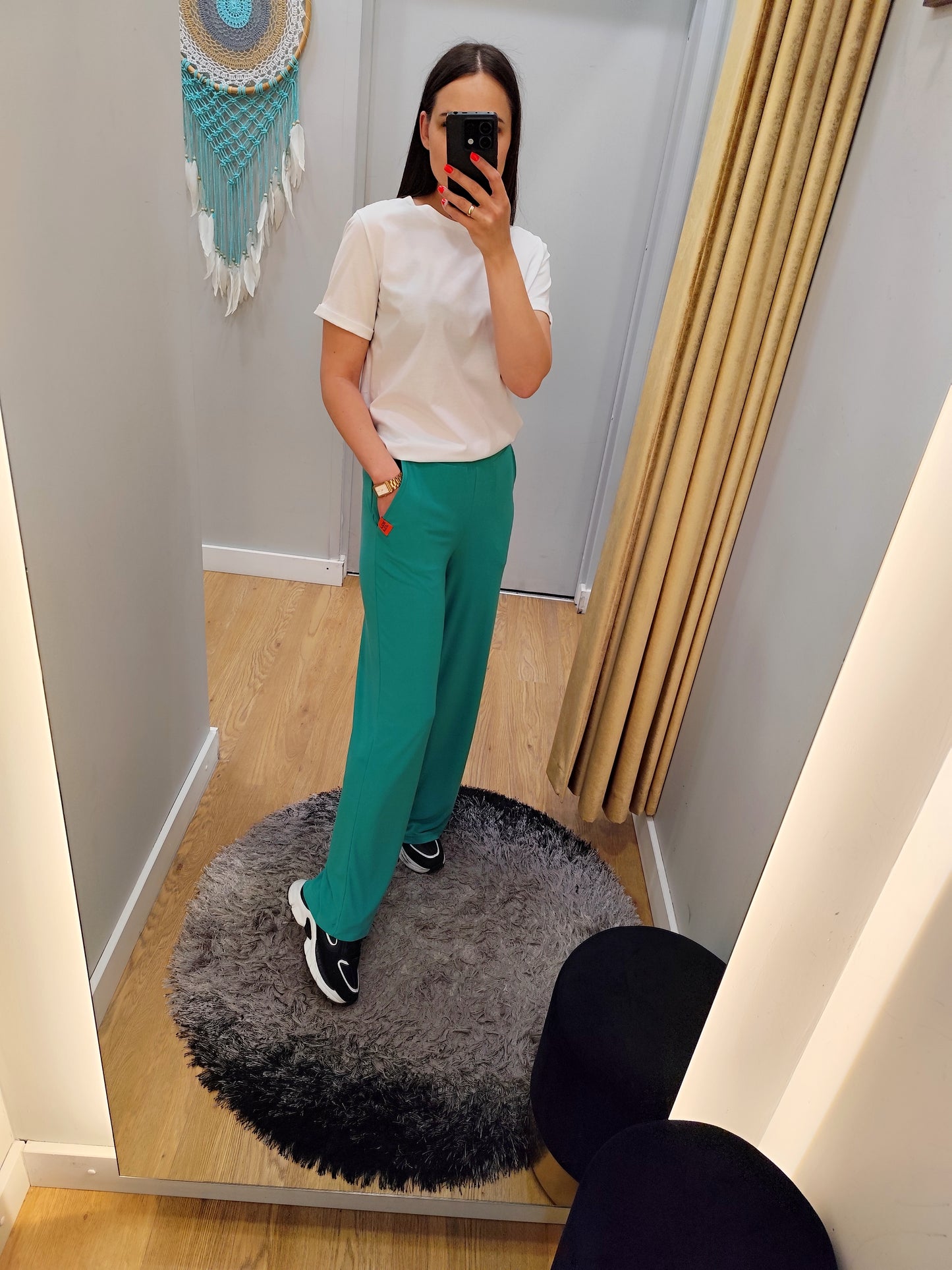 PEPPER hippie blue flared pants for women