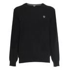 SERGIO TACCHINI juodas megztinis su vilna ir kašmyru vyrams