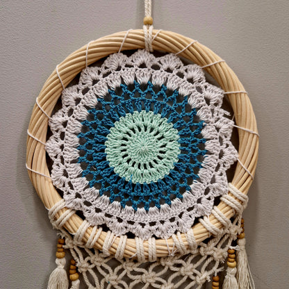 22 cm dream catcher with wooden beads