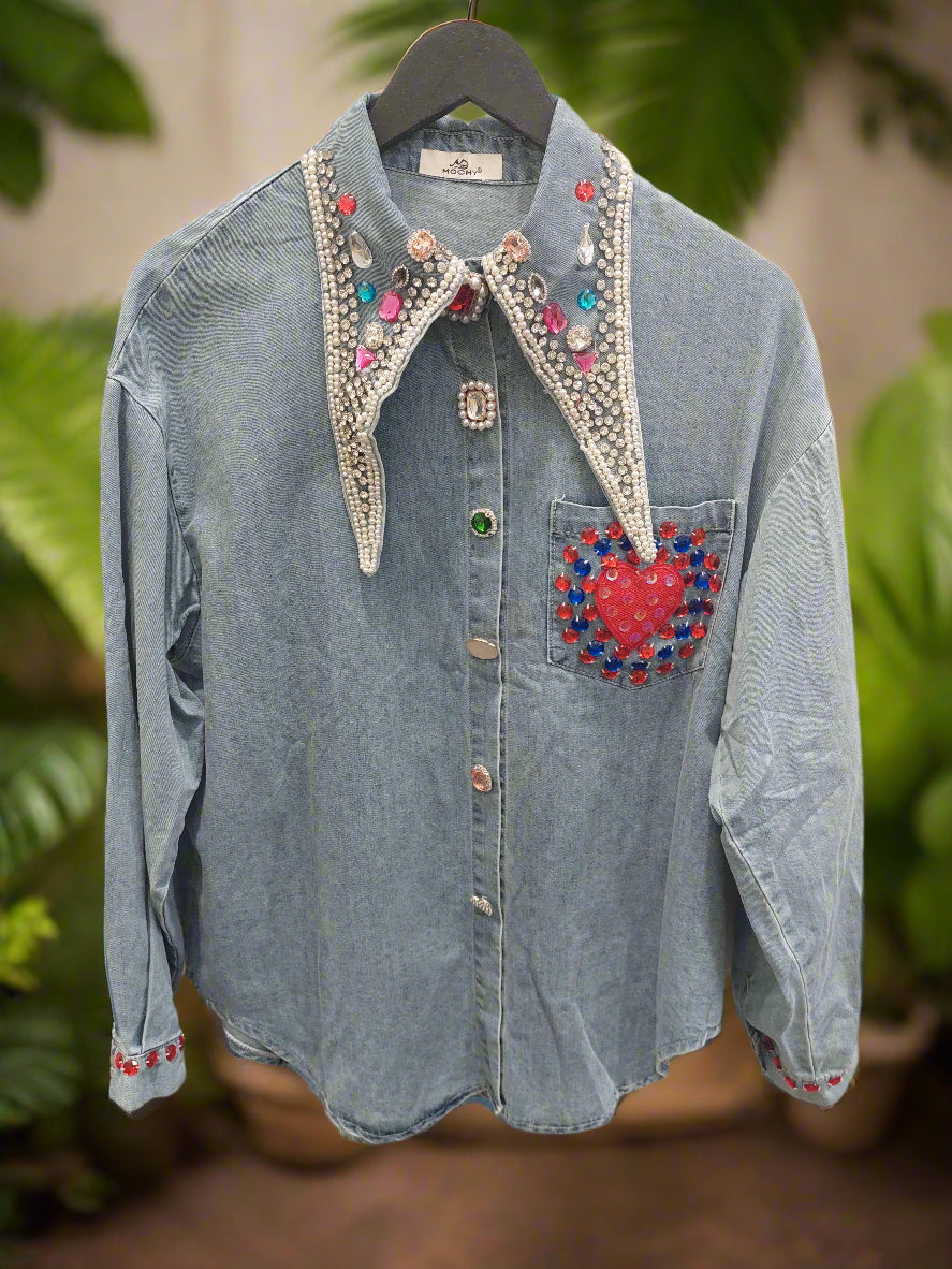 Mochy denim shirt for women