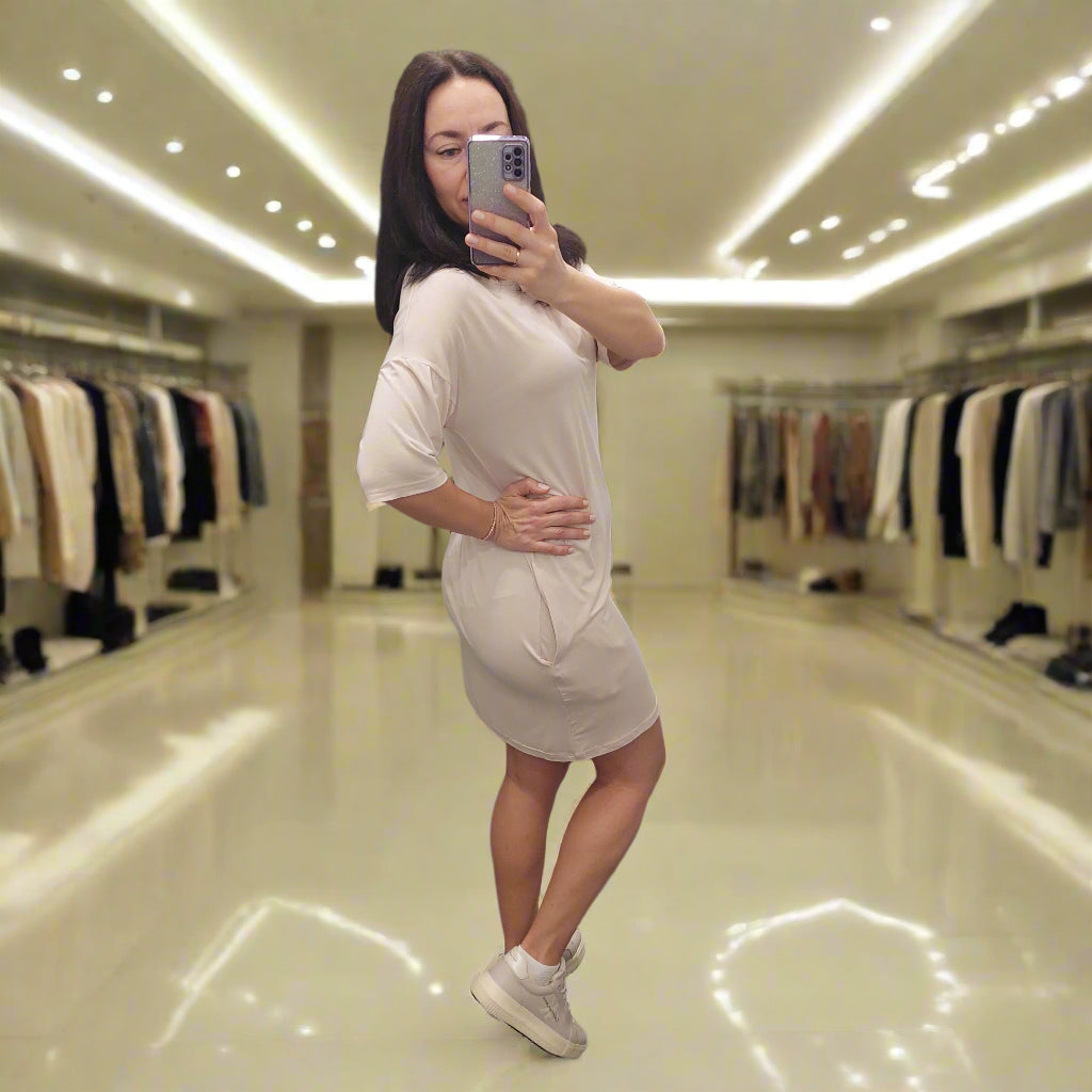 PEPPER Seashell extended sleeves bamboo dress for women