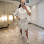 PEPPER Pique Of White skirt for women 