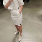 PEPPER Pique Of White skirt for women 
