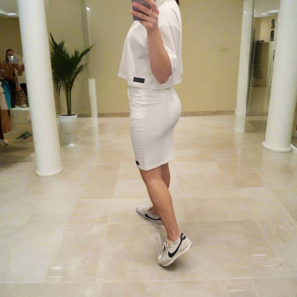 PEPPER Pique Of White skirt for women 