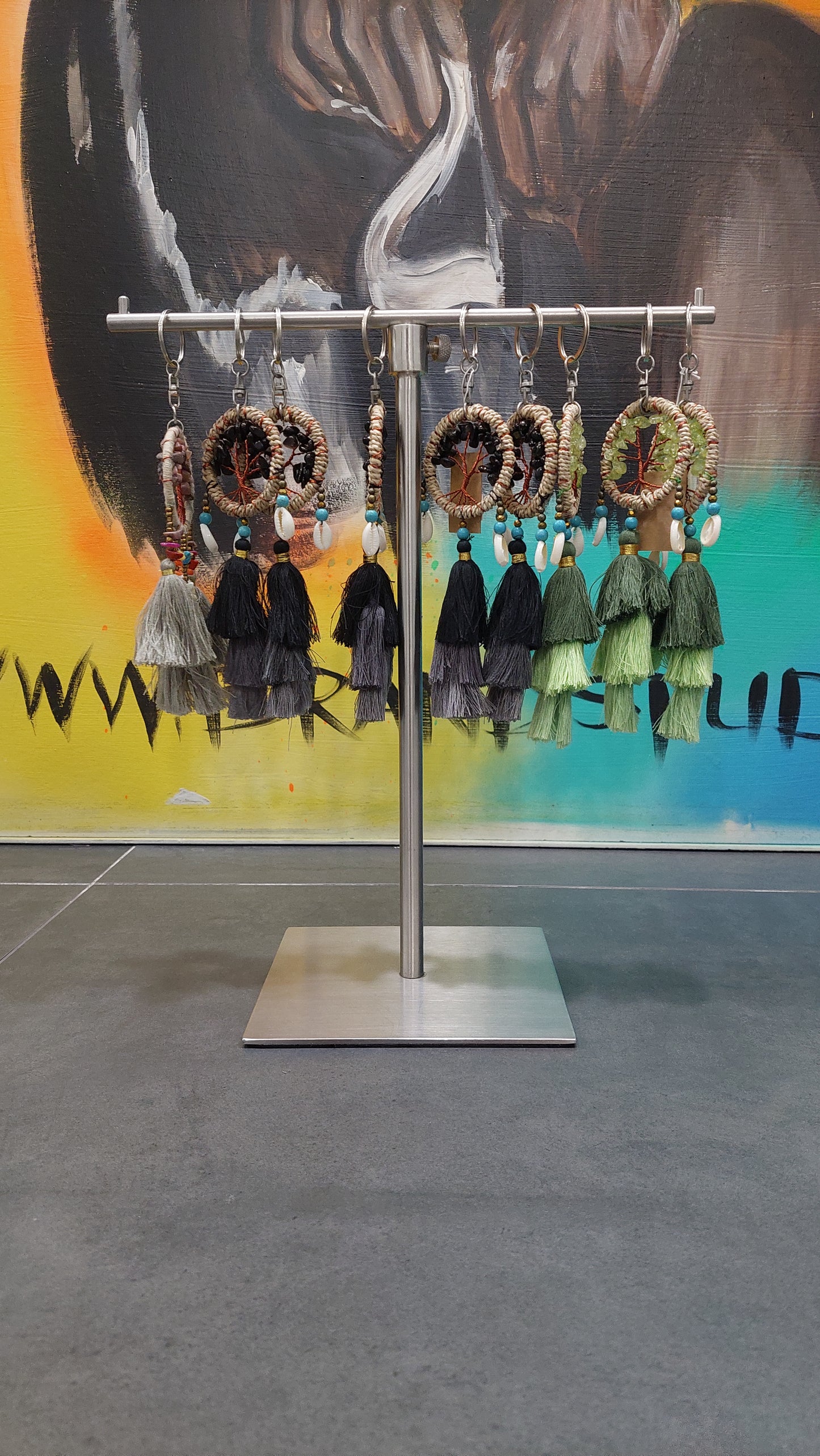 32 cm dream catcher with wooden beads