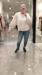 LUMINA cream blouse for women / One Size