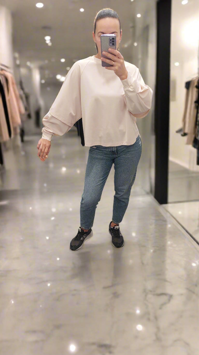 LUMINA cream blouse for women / One Size