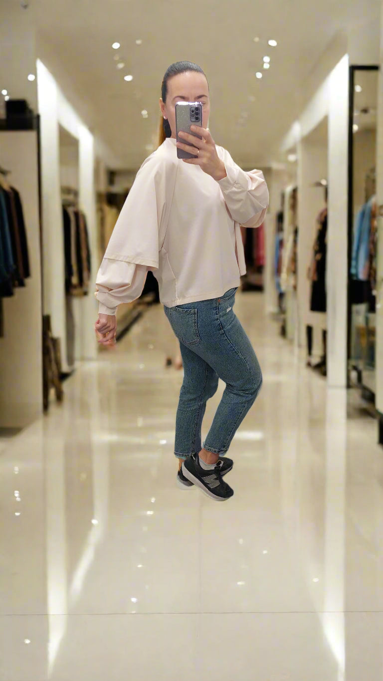 LUMINA cream blouse for women / One Size